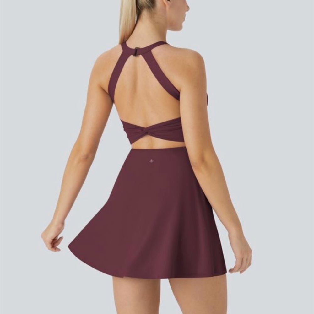 Softlyzero Airy Backless Twisted Cool Touch Dance Active Dress - Picture 2 of 2